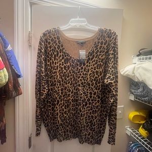 Cheetah print lane Bryant sweater